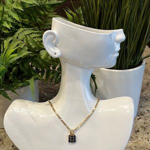 NWOT Solid 14K Genuine Sapphire Pendant